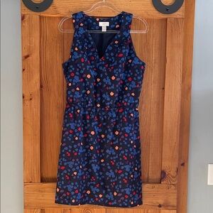LOFT Navy Floral Mini Dress